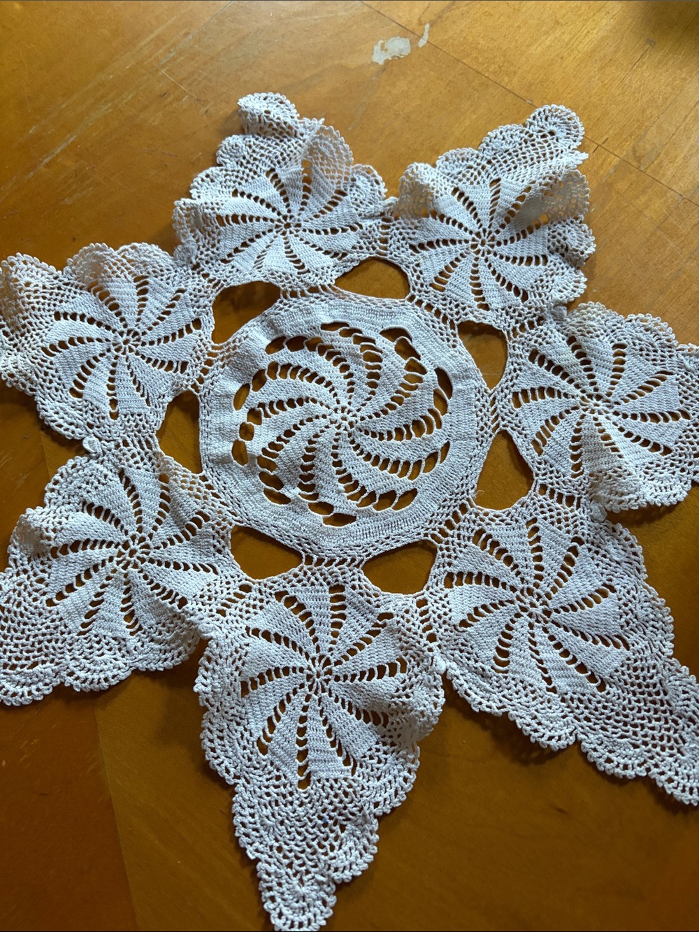 White Crochet Doily Table Accent - Classic Home Accents